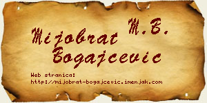 Mijobrat Bogajčević vizit kartica